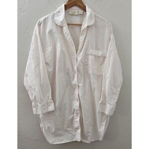 Vintage Victoria's Secret Sleep Shirt Women's Size Medium Gold Label Light Pink